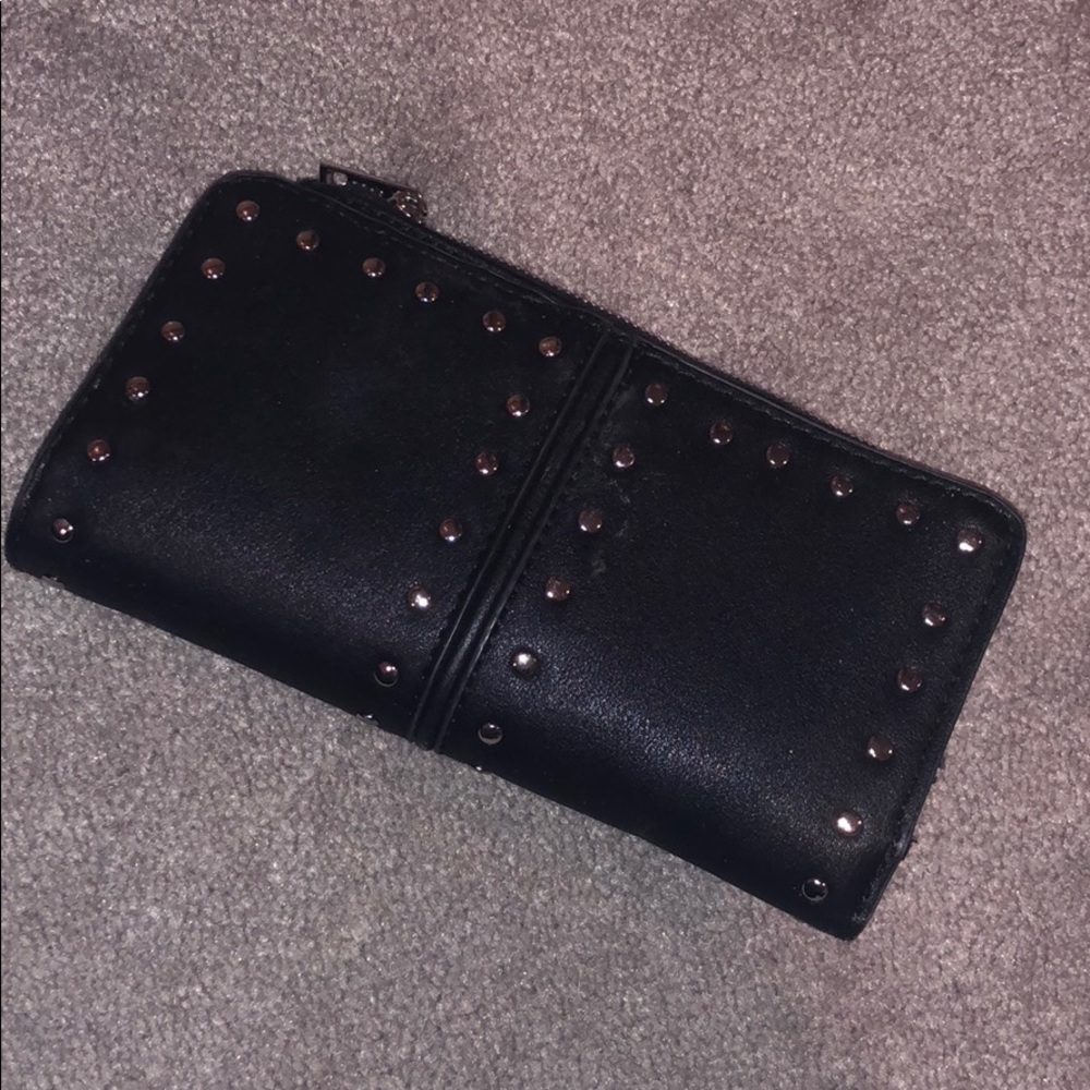 Black studded wallet